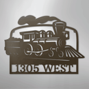 Custom Metal Wall Art - Personalized Coal Train Monogram Sign