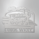 Custom Metal Wall Art - Personalized Coal Train Monogram Sign