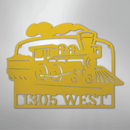 Custom Metal Wall Art - Personalized Coal Train Monogram Sign