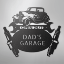 Custom Metal Wall Art - Personalized Dad's Garage Sign