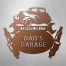 Custom Metal Wall Art - Personalized Dad's Garage Sign