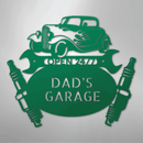 Custom Metal Wall Art - Personalized Dad's Garage Sign