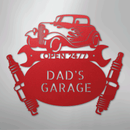 Custom Metal Wall Art - Personalized Dad's Garage Sign