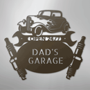 Custom Metal Wall Art - Personalized Dad's Garage Sign