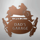 Custom Metal Wall Art - Personalized Trike Garage Name Sign