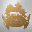 Custom Metal Wall Art - Personalized Trike Garage Name Sign