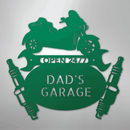 Custom Metal Wall Art - Personalized Trike Garage Name Sign