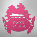 Custom Metal Wall Art - Personalized Trike Garage Name Sign
