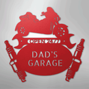 Custom Metal Wall Art - Personalized Trike Garage Name Sign