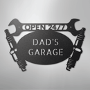 Custom Metal Wall Art - Personalized Dad's Garage Name Sign
