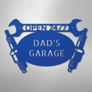 Custom Metal Wall Art - Personalized Dad's Garage Name Sign