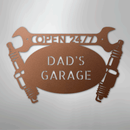 Custom Metal Wall Art - Personalized Dad's Garage Name Sign