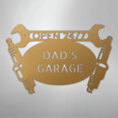 Custom Metal Wall Art - Personalized Dad's Garage Name Sign