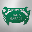 Custom Metal Wall Art - Personalized Dad's Garage Name Sign