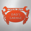 Custom Metal Wall Art - Personalized Dad's Garage Name Sign