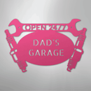 Custom Metal Wall Art - Personalized Dad's Garage Name Sign