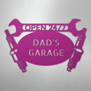 Custom Metal Wall Art - Personalized Dad's Garage Name Sign