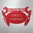 Custom Metal Wall Art - Personalized Dad's Garage Name Sign
