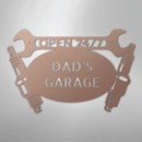 Custom Metal Wall Art - Personalized Dad's Garage Name Sign