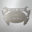 Custom Metal Wall Art - Personalized Dad's Garage Name Sign