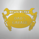 Custom Metal Wall Art - Personalized Dad's Garage Name Sign
