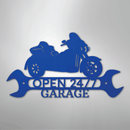 Custom Metal Wall Art - Personalized Motorbike Shop Name Sign