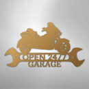 Custom Metal Wall Art - Personalized Motorbike Shop Name Sign