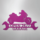 Custom Metal Wall Art - Personalized Motorbike Shop Name Sign