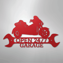Custom Metal Wall Art - Personalized Motorbike Shop Name Sign
