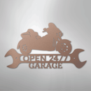 Custom Metal Wall Art - Personalized Motorbike Shop Name Sign