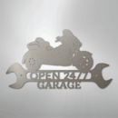 Custom Metal Wall Art - Personalized Motorbike Shop Name Sign