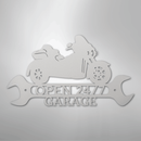 Custom Metal Wall Art - Personalized Motorbike Shop Name Sign
