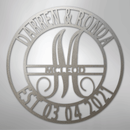 Custom Metal Wall Art - Personalized Split Letter Monogram Sign