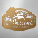 Custom Metal Wall Art - Personalized Deer Antler Forest Monogram Sign