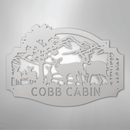 Custom Metal Wall Art - Personalized Deer Antler Forest Monogram Sign
