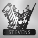 Custom Metal Wall Art - Personalized Buck Monogram Sign