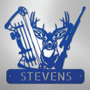 Custom Metal Wall Art - Personalized Buck Monogram Sign