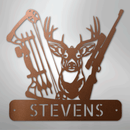 Custom Metal Wall Art - Personalized Buck Monogram Sign