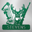 Custom Metal Wall Art - Personalized Buck Monogram Sign