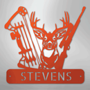 Custom Metal Wall Art - Personalized Buck Monogram Sign