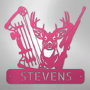 Custom Metal Wall Art - Personalized Buck Monogram Sign