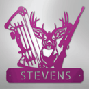 Custom Metal Wall Art - Personalized Buck Monogram Sign