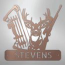Custom Metal Wall Art - Personalized Buck Monogram Sign