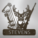 Custom Metal Wall Art - Personalized Buck Monogram Sign