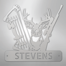 Custom Metal Wall Art - Personalized Buck Monogram Sign