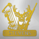 Custom Metal Wall Art - Personalized Buck Monogram Sign