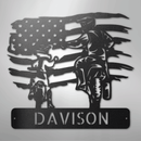 Custom Metal Wall Art - Motocross Father Son Monogram Sign