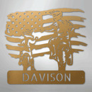 Custom Metal Wall Art - Motocross Father Son Monogram Sign