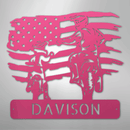 Custom Metal Wall Art - Motocross Father Son Monogram Sign