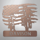 Custom Metal Wall Art - Motocross Father Son Monogram Sign